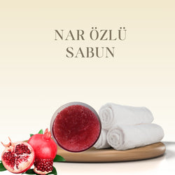 KENDİNDEN SÜNGERLİ NAR ÖZLÜ SABUN - herbantine